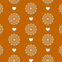 modelo de plano de fundo vector padrão sem emenda de mandala. papel de parede de doodle liso colorido de impressão têxtil. design redondo floral tradicional indiano.