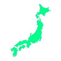 mapa do japão em fundo branco vetor