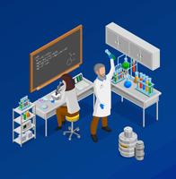 Cientista isométrica conceito composição vetor