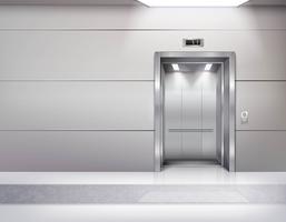 Interior de salão de elevador vazio realista
