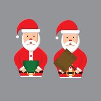 ilustração vetorial design de meio corpo de papai noel vetor