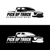 pick up truck logo design vector