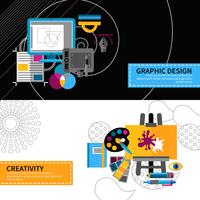 Criativo Designer Banners Set vetor