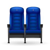 Ilustração de assentos de cinema azul