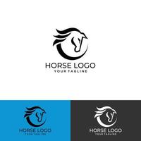 logotipo do cavalo velocidade rápido vecktor beleza logotipo do vecktor simples vetor