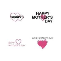 feliz dia das mães logotipo ícone ilustração vetorial modelo de design vetor