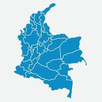 doodle desenho à mão livre do mapa da Colômbia. vetor