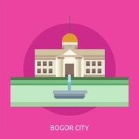 Projeto conceitual da cidade de Bogor vetor