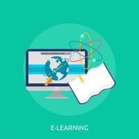 Ilustração conceitual de E-Learning Design vetor