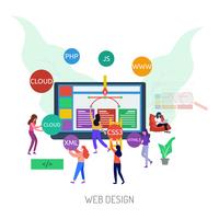 Ilustração conceitual de Web Design vetor