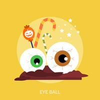 Ilustração conceitual de bola de olho Design vetor