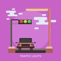 Ilustração conceitual de semáforos vetor