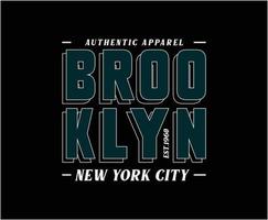 design de t-shirt de vetor de tipografia brooklyn