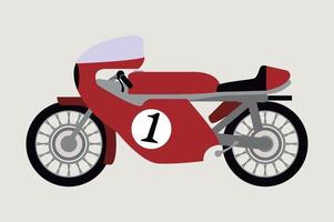 motocicleta de competição vintage vetor
