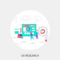 Ilustração conceitual de pesquisa UX Design vetor