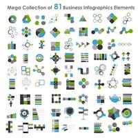 coleção de modelos de infográfico para ilustração vetorial de negócios vetor