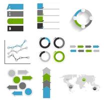 coleção de modelos de infográfico para ilustração vetorial de negócios vetor