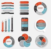 coleção de modelos de infográfico para ilustração vetorial de negócios vetor