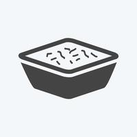 ícone de salada de repolho - estilo glifo - ilustração simples, traço editável vetor
