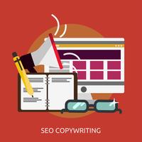 Ilustração conceitual de SEO Copywriting Design vetor