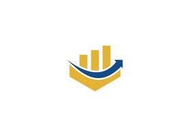 ícone de design de logotipo financeiro e contábil inovador vetor