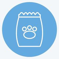 icon pet food i - estilo olhos azuis - ilustração simples, traço editável vetor
