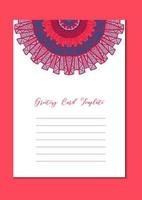 mandala oriental template card vetor