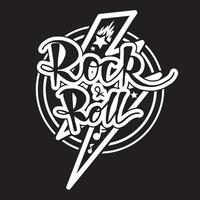 letras de rock and roll vetor