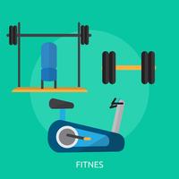 Ilustração conceitual de Fitnes Design vetor