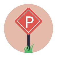 conceitos de sinalização de estacionamento vetor