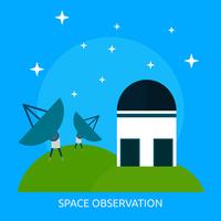 Ilustração conceitual de observação espacial Design vetor