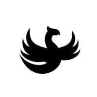 silhueta do logotipo do pássaro vetor