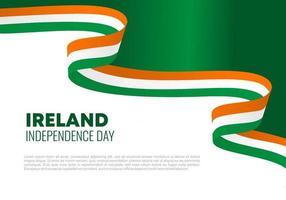 cartaz de plano de fundo do dia da independência da Irlanda para celebração nacional. vetor