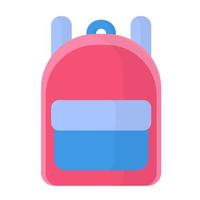 mochila escolar de desenho vetorial azul e rosa vetor