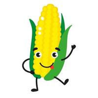 vector cartoon personagem alegre bonito milho.