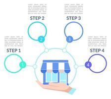 modelo de design de gráfico infográfico de locação de negócios vetor