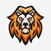 ilustração do logotipo do esporte mascote do leão vetor