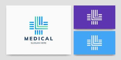 design de conceito de logotipo de hospital moderno vetor