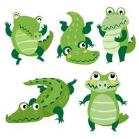 projeto de vetor de personagem de crocodilo