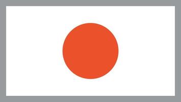 ícone de bandeira japonesa simples. vetor plano.