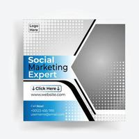 design de modelo de postagem de marketing de mídia social para o seu negócio corporativo vetor