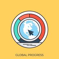 conceitos de progresso global vetor
