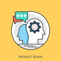 conceitos de equipes de projeto vetor