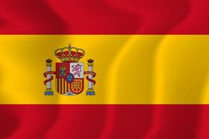 ilustração de fundo de bandeira nacional de espanha vetor