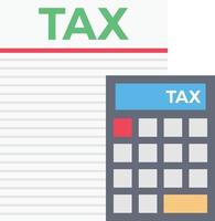 imposto calcular ilustração vetorial em um fundo transparente. símbolos de qualidade premium. ícone de linha plana de vetor para conceito e design gráfico.