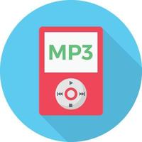 ilustração em vetor mp3 player em um fundo transparente. símbolos de qualidade premium. ícone plana de vetor para conceito e design gráfico.