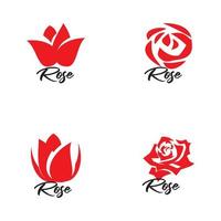 design de logotipo de ícone de flor rosa vetor