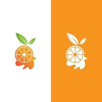 ilustração de ícone de vetor de design de logotipo laranja