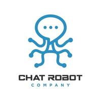 logotipo do chat do robô vetor