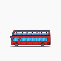 design de ilustração vetorial logotipo de ônibus colorido vetor